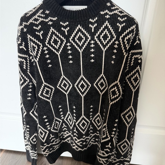 Golden Goose Other - Golden Goose Black & Cream Geometric Crewneck Sweater